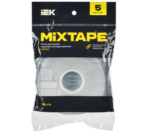 MIXTAPE PRO Лента монтажная сверхпрочная двусторонняя 2х25мм 5м IEK