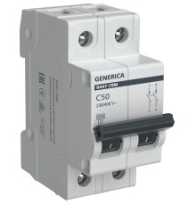 Авт. выкл. ВА47-29М 2P 50А 4,5кА C GENERICA IEK MVA21-2-050-C-G