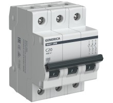 Авт. выкл. ВА47-29М 3P 20А 4,5кА C GENERICA IEK MVA21-3-020-C-G
