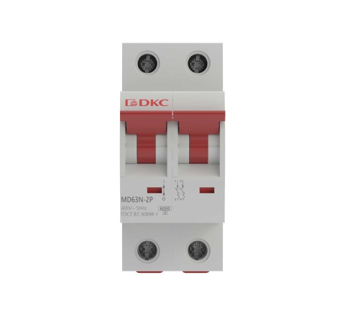 Выключатель автоматический двухполюсный40А C MD63N-2PC40 6кА