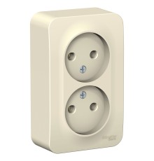 Systeme electric BLNRA000212 BLANCA О/У РОЗЕТКА двойная без зазем. без штор. ИЗОЛ.ПЛ., 16А, 250В, МОЛОЧНЫЙ