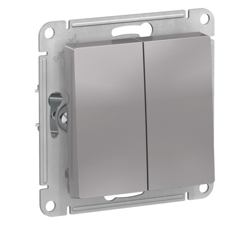ATLASDESIGN AQUA выключатель двухклавишный, IP44, сх.5, 10АХ, механизм, АЛЮМИНИЙ ATLASDESIGN AQUA выключатель двухклавишный, IP44, сх.5, 10АХ, механизм, АЛЮМИНИЙ