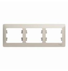 Systeme electric GSL000903 GLOSSA 3-постовая РАМКА, горизонтальная, МОЛОЧНЫЙ