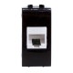 Компьютерная розетка RJ45 кат.5e, Brava, черная, 1 мод DKC 77654N