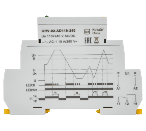 Реле повышения напряжения ORV 1ф 110-240В AC/DC ИЭК ORV-02-AD110-240
