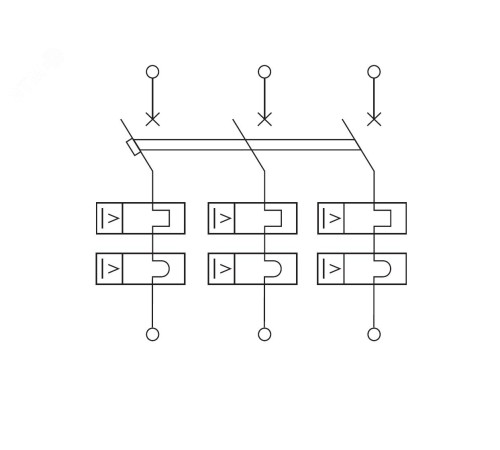 Выключатель автоматический трёхполюсный 63А C MD63N-3PC63 6кА
