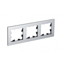 Systeme electric ATN312103 Рамка 3-постовая ATLASDESIGN NATURE, МЕТАЛЛ СЕРЕБРО