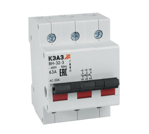 Выключатель нагрузки 3П 63А 230В ВН-32-363-УХЛ3-КЭАЗ
