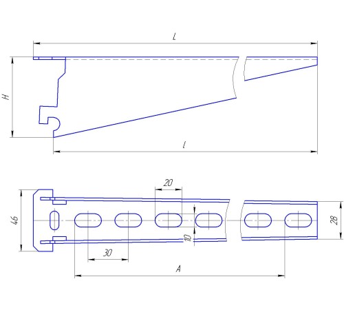 Полка кабельная К1163Ц 430мм Полка кабельная К1163Ц 430мм