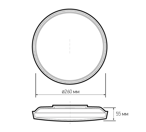 Светильник светодиодный декоративный PPB OPAL 30Вт 4000К WH d260X55 IP20 настенно-потолочный бытовой JazzWay 5060814