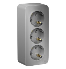 Systeme electric BLNRA010313 BLANCA О/У РОЗЕТКА 3-я с заземлением без штор. ИЗОЛ.ПЛ.,16А, 250В, АЛЮМИНИЙ