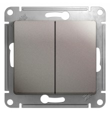 Systeme electric GSL001265 GLOSSA 2-клавишный ПЕРЕКЛЮЧАТЕЛЬ,сх.6,10AX, механизм, ПЛАТИНА