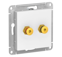 Аудиорозетка ATLASDESIGN двухместная белый