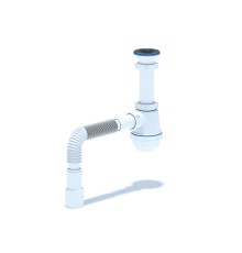 Сифон для мойки АНИ Грот 1 1/2'X40 с гибкой трубой 40х40/50
