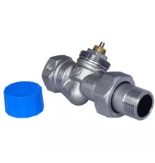 Угловой термостатический клапан 3/4' (подключение термостатической головки - резьба 30х1,5мм). Увеличенный проход для размера 3/4'.