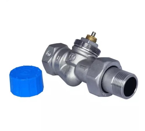 Угловой термостатический клапан 3/4' (подключение термостатической головки - резьба 30х1,5мм). Увеличенный проход для размера 3/4'.