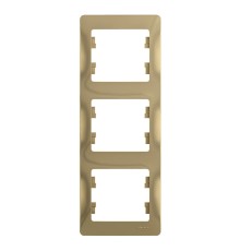 Systeme electric GSL000407 GLOSSA 3-постовая РАМКА, вертикальная, ТИТАН