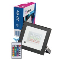 Прожектор светодиодный 20Вт, RGB с пультом, IP65,