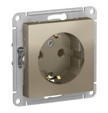 Systeme electric ATN000543 ATLASDESIGN РОЗЕТКА с заземлением, 16А, механизм, ШАМПАНЬ