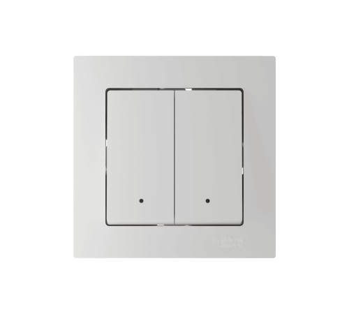 ATLASDESIGN SMART 2-кл. ВЫКЛЮЧАТЕЛЬ с подсв., Zigbee, сх.5, L+N, 10А, мех., БЕЛЫЙ