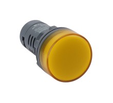 Лампа сигнальная SB7 моноблочная 22мм желтая LED 230В АС