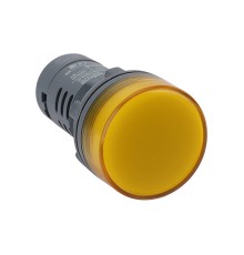 Лампа сигнальная SB7 моноблочная 22мм желтая LED 230В АС