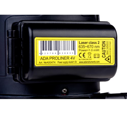 Лазерный уровень Ada PROLiner 4V Лазерный уровень Ada PROLiner 4V
