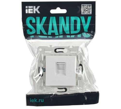 SKANDY Розетка компьютерная RJ45 кат.5E SK-K01W арктический белый IEK