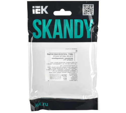 SKANDY Рамка 1-местная SK-F01W арктический белый IEK SKANDY Рамка 1-местная SK-F01W арктический белый IEK