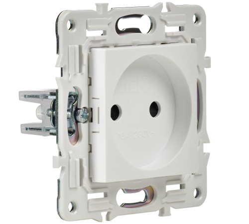 SKANDY Розетка без заземления без защитных шторок 10А SK-R02W арктический белый IEK