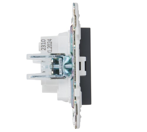 SKANDY Розетка без заземления без защитных шторок 10А SK-R02G графит IEK