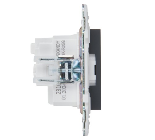 SKANDY Розетка с заземлением без защитных шторок 16А SK-R05G графит IEK