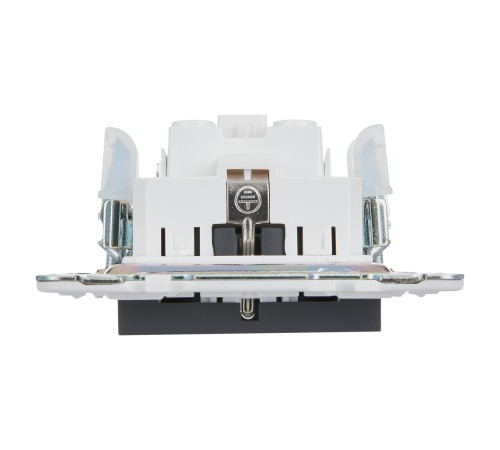 SKANDY Розетка с заземлением без защитных шторок 16А SK-R05G графит IEK