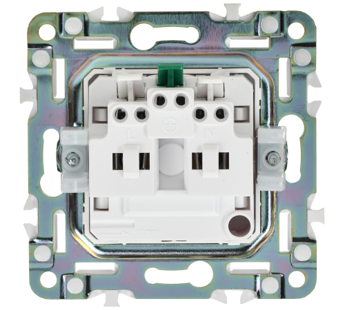 SKANDY Розетка с заземлением с защитными шторками 16А SK-R04W арктический белый IEK