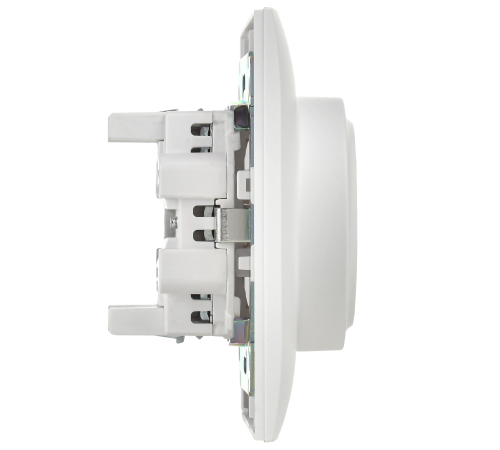 SKANDY Розетка 2-местная с заземлением с защитными шторками 16А в сборе SK-R07W арктический белый IEK