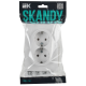 SKANDY Розетка 2-местная с заземлением с защитными шторками 16А в сборе SK-R07W арктический белый IEK