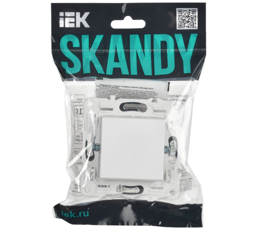 SKANDY Выключатель 1-клавишный проходной 10А SK-V02W арктический белый IEK SKANDY Выключатель 1-клавишный проходной 10А SK-V02W арктический белый IEK