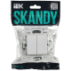 SKANDY Выключатель 2-клавишный 10А SK-V04W арктический белый IEK