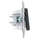 SKANDY Выключатель 2-клавишный 10А SK-V04G графит IEK
