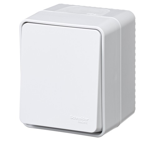 AtlasDesign PROFI IP54 О/У 1-клавишный кнопочный ВЫКЛЮЧАТЕЛЬ 10 АХ, БЕЛЫЙ