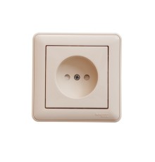 Systeme electric RS16-151-28 W59 РОЗЕТКА без заземления со шторками, 16А, в сборе, СЛОНОВАЯ КОСТЬ