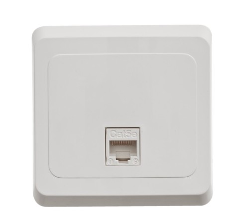 ЭТЮД Розетка компьютерная RJ45 категория 5 белая ЭТЮД Розетка компьютерная RJ45 категория 5 белая