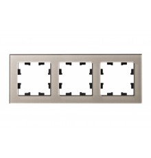 Systeme electric ATN320503 Рамка трехпостовая ATLASDESIGN NATURE, СТЕКЛО ШАМПАНЬ