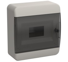Корпус пластиковый ЩРН-П-8 IP41 черн. прозр. дверь TEKFOR IEK TF5-KP12-N-08-41-K01-K03