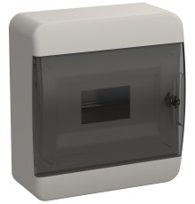 Корпус пластиковый ЩРН-П-8 IP41 черн. прозр. дверь TEKFOR IEK TF5-KP12-N-08-41-K01-K03