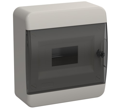 Корпус пластиковый ЩРН-П-8 IP41 черн. прозр. дверь TEKFOR IEK TF5-KP12-N-08-41-K01-K03