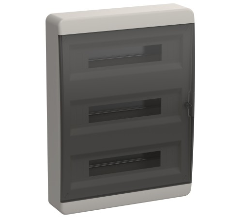 Корпус пластиковый ЩРН-П-54 IP41 черн. прозр. дверь TEKFOR IEK TF5-KP12-N-54-41-K01-K03