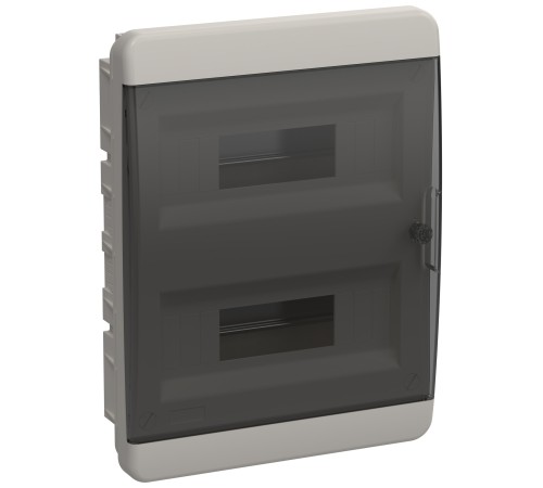 Корпус пластиковый ЩРВ-П-24 IP41 черн. прозр. дверь TEKFOR IEK TF5-KP12-V-24-41-K01-K03