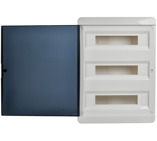 Корпус пластиковый ЩРВ-П-54 IP41 черн. прозр. дверь TEKFOR IEK TF5-KP12-V-54-41-K01-K03