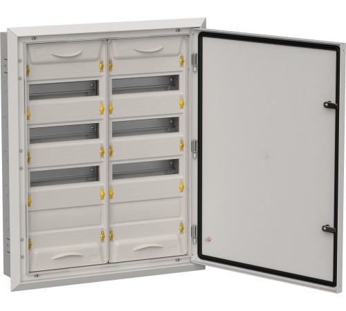 Корпус металлический IEK TITAN 5 ЩРв-96 (2х48) 755х625х130мм IP31 серый (одна дверь)